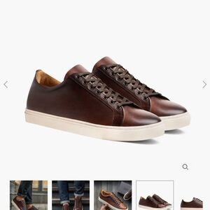 NEW Men's Brown Leather Sneakers
